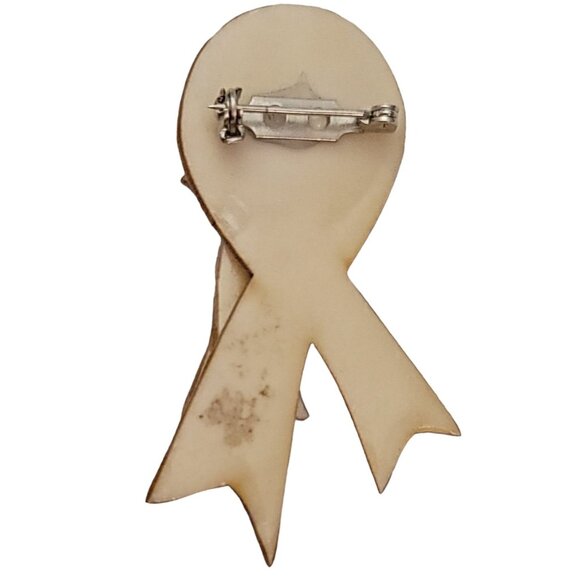 Lucinda Breast Cancer Awareness Pink Ribbon Glitter Woman Lady In Hat Brooch L34 - Picture 5 of 7